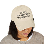 Worn Weathered Wonderful Khaki Embroidered Hat