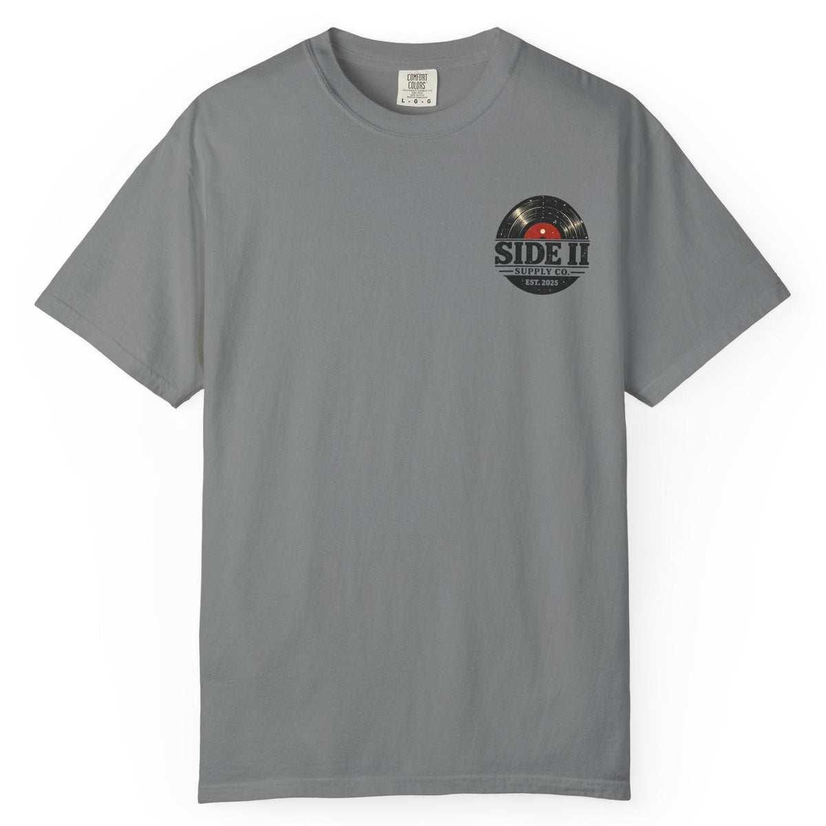 Side II Vintage Record Graphic Comfort Colors Tee