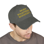 Worn Weathered Wonderful Dark Embroidered Hat