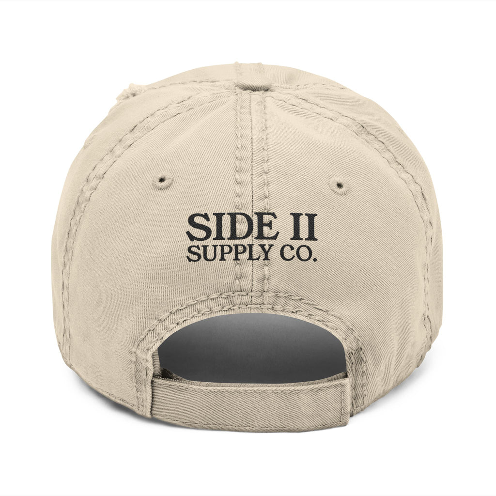 Worn Weathered Wonderful Khaki Embroidered Hat