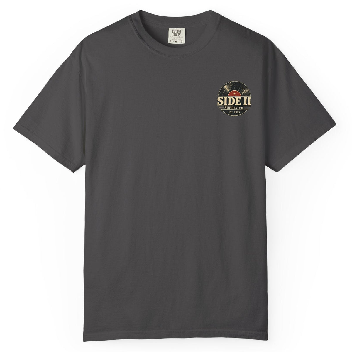 Side II Vintage Record Graphic Comfort Colors Tee